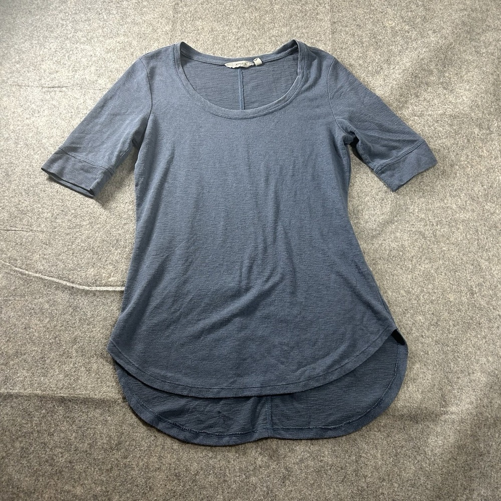 Athleta Shirt Women's Small Blue Breezy Serene Tee Shirt Lightweight Top